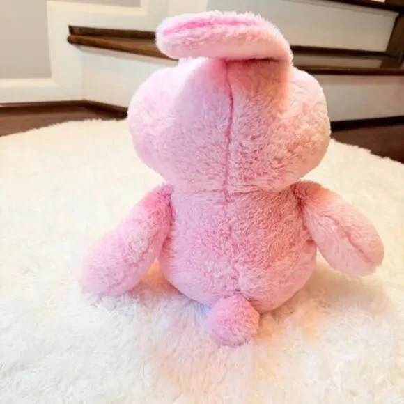 Pink Bunny Plush Adjustable Long Ears Stuffed Animal Easter Gift Cute - Picture 4 of 8